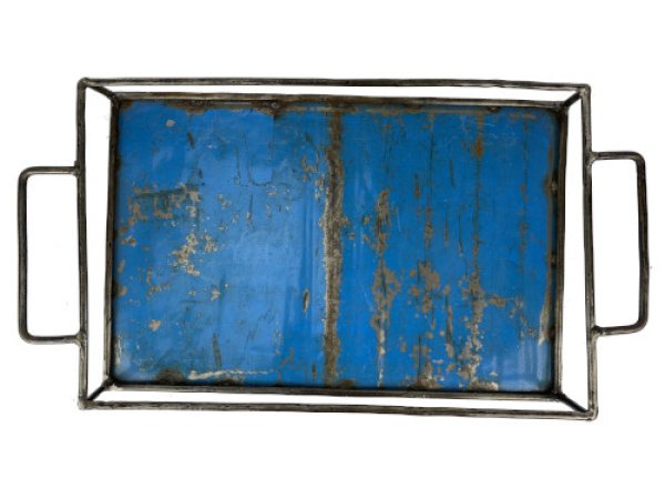 Upcycling Tablett aus recycelten Ölfässern | Größe M